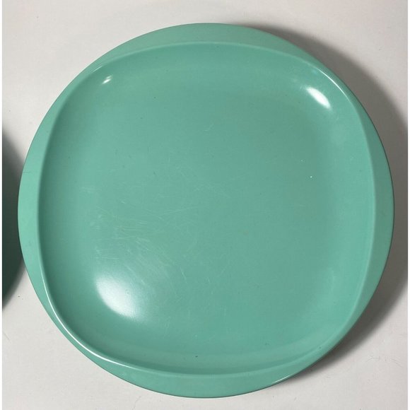 Vintage MSE Set Of 8 bowls and 8 plates Melamine melmac teal - Picture 2 of 8